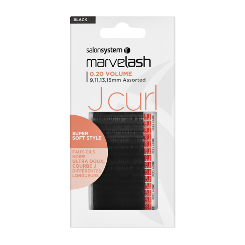 Salon System - Marvelash Silky Black J Curl Lashes