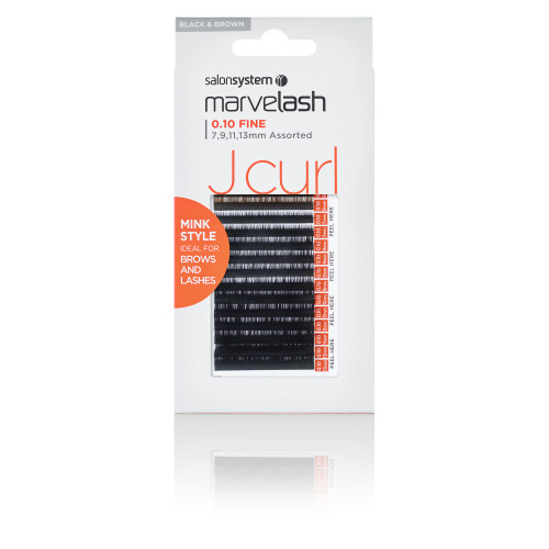 Marvelash - J Curl Lash Silky 0.10 (Fine) Assorted Black/Brown (Approx. 2,960)
