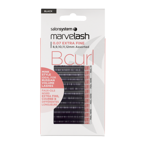 Marvelash - B Curl Lashes 0.07 (Extra Fine) Assorted Black (Approx. 7,500)