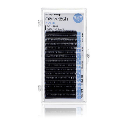 Marvelash - C Curl Lash 0.12 Dbl Tip Ellipse, Assorted 8,9,10,11,12Mm