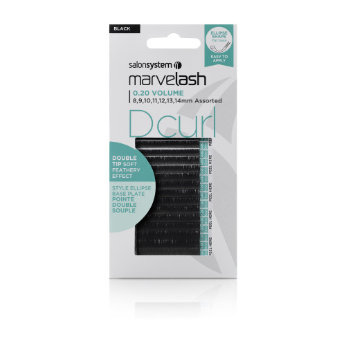 Marvelash - D Curl Lash 0.20 Ellipse Dbl Tip, Assorted 8,9,10,11,12,13,14Mm