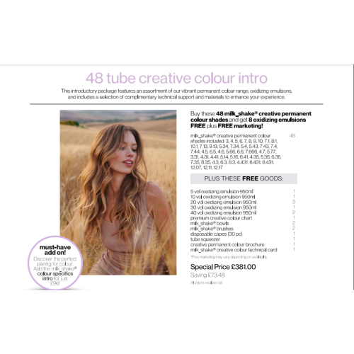 Milkshake 48 Tube Creative Colour Intro