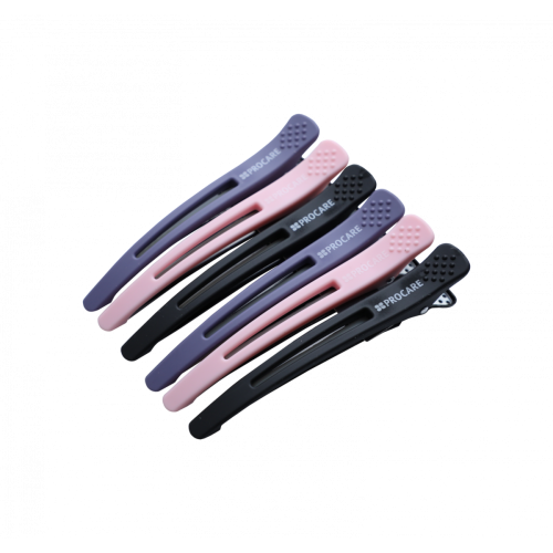 Procare Premium Hair Sectioning Clip Six Pack Grey/Pink/Black