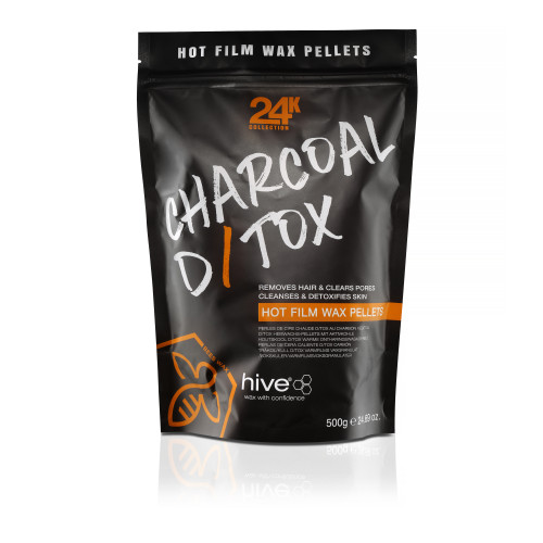 Hive 24K Collection Charcoal Detox Hot Film Wax Pellets 500G