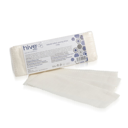 Natural Cotton Waxing Strips (100) 21.5Cm X 7.5Cm