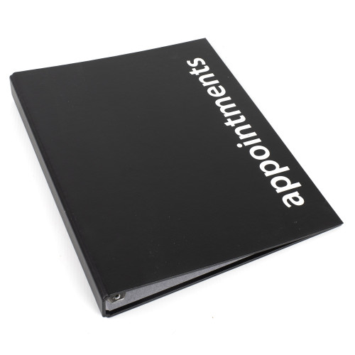 agenda loose leaf binder black