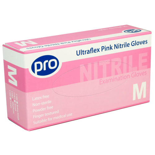 DMI Essentials Nitrile Gloves Pink