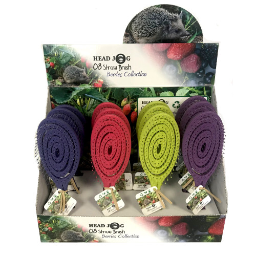 Head Jog 08 Berries - Straw Brush Display (12 Brushes)