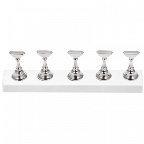 Nsi Nail Practice Stand 5 Pack - Silver