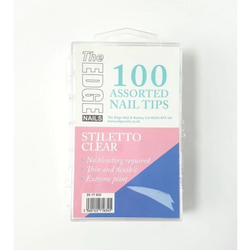 Clear Stiletto Tips 100Asstd