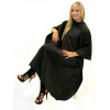 Sleeved Gown Black With Poppers